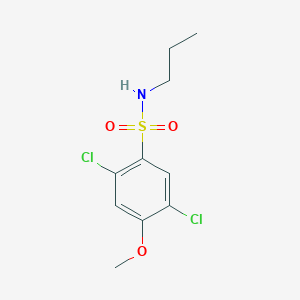 molecular formula C10H13Cl2NO3S B498011 2,5-dichloro-4-methoxy-N-propylbenzenesulfonamide CAS No. 886123-86-0