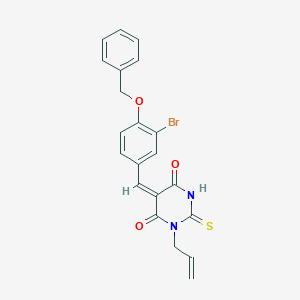molecular formula C21H17BrN2O3S B4980113 1-allyl-5-[4-(benzyloxy)-3-bromobenzylidene]-2-thioxodihydro-4,6(1H,5H)-pyrimidinedione 