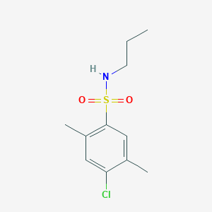 molecular formula C11H16ClNO2S B498012 4-chloro-2,5-dimethyl-N-propylbenzenesulfonamide CAS No. 886124-06-7