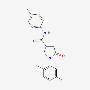 molecular formula C20H22N2O2 B4980120 1-(2,5-dimethylphenyl)-N-(4-methylphenyl)-5-oxo-3-pyrrolidinecarboxamide 