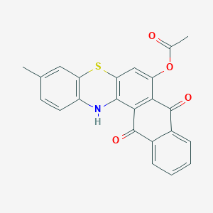 molecular formula C23H15NO4S B4980128 3-methyl-8,13-dioxo-13,14-dihydro-8H-naphtho[2,3-a]phenothiazin-7-yl acetate 