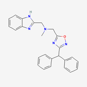 (1H-benzimidazol-2-ylmethyl){[3-(diphenylmethyl)-1,2,4-oxadiazol-5-yl]methyl}methylamine