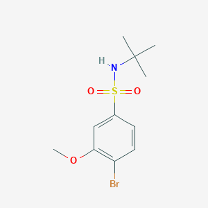 molecular formula C11H16BrNO3S B498019 4-bromo-N-tert-butyl-3-methoxybenzenesulfonamide CAS No. 886125-10-6