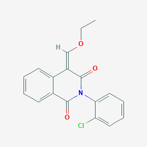 molecular formula C18H14ClNO3 B4980190 2-(2-chlorophenyl)-4-(ethoxymethylene)-1,3(2H,4H)-isoquinolinedione 