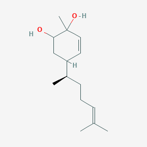 molecular formula C15H26O2 B049802 3-Cyclohexene-1,2-diol, 5-[(1R)-1,5-dimethyl-4-hexen-1-yl]-2-methyl- CAS No. 915301-61-0