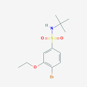 molecular formula C12H18BrNO3S B498020 4-bromo-N-tert-butyl-3-ethoxybenzenesulfonamide CAS No. 886125-15-1