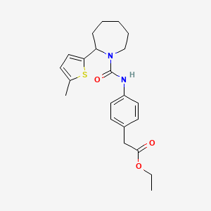 ethyl [4-({[2-(5-methyl-2-thienyl)-1-azepanyl]carbonyl}amino)phenyl]acetate