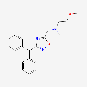 molecular formula C20H23N3O2 B4980206 N-{[3-(diphenylmethyl)-1,2,4-oxadiazol-5-yl]methyl}-2-methoxy-N-methylethanamine 