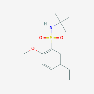 molecular formula C13H21NO3S B498021 N-tert-butyl-5-ethyl-2-methoxybenzenesulfonamide CAS No. 886125-25-3