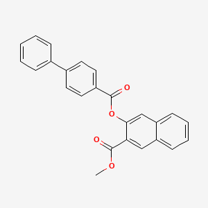 molecular formula C25H18O4 B4980220 3-(methoxycarbonyl)-2-naphthyl 4-biphenylcarboxylate 