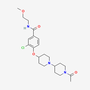 4-[(1'-acetyl-1,4'-bipiperidin-4-yl)oxy]-3-chloro-N-(2-methoxyethyl)benzamide