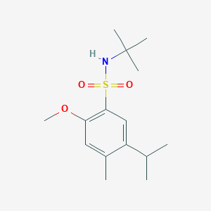 molecular formula C15H25NO3S B498025 N-(tert-butyl)-5-isopropyl-2-methoxy-4-methylbenzenesulfonamide CAS No. 886125-45-7