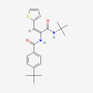 molecular formula C22H28N2O2S B4980256 4-tert-butyl-N-[1-[(tert-butylamino)carbonyl]-2-(2-thienyl)vinyl]benzamide 