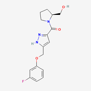 [(2S)-1-({5-[(3-fluorophenoxy)methyl]-1H-pyrazol-3-yl}carbonyl)-2-pyrrolidinyl]methanol