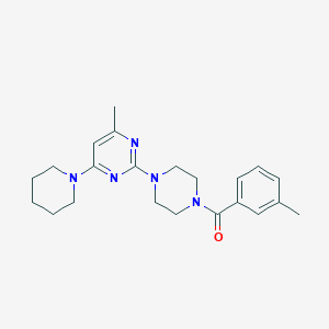 4-methyl-2-[4-(3-methylbenzoyl)-1-piperazinyl]-6-(1-piperidinyl)pyrimidine