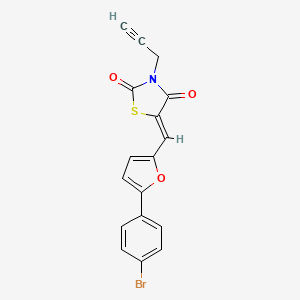 molecular formula C17H10BrNO3S B4980279 5-{[5-(4-bromophenyl)-2-furyl]methylene}-3-(2-propyn-1-yl)-1,3-thiazolidine-2,4-dione 