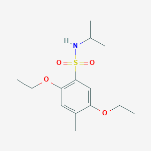 molecular formula C14H23NO4S B498028 2,5-diethoxy-N-isopropyl-4-methylbenzenesulfonamide CAS No. 886123-30-4