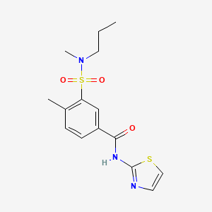 molecular formula C15H19N3O3S2 B4980300 4-methyl-3-{[methyl(propyl)amino]sulfonyl}-N-1,3-thiazol-2-ylbenzamide 