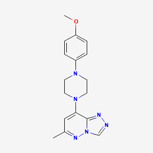 molecular formula C17H20N6O B4980315 8-[4-(4-methoxyphenyl)-1-piperazinyl]-6-methyl[1,2,4]triazolo[4,3-b]pyridazine 