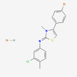 molecular formula C17H15Br2ClN2S B4980342 N-[4-(4-bromophenyl)-3-methyl-1,3-thiazol-2(3H)-ylidene]-3-chloro-4-methylaniline hydrobromide 