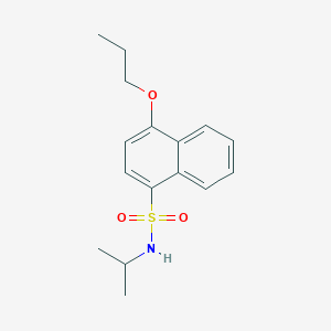 molecular formula C16H21NO3S B498036 N-isopropyl-4-propoxy-1-naphthalenesulfonamide CAS No. 886123-50-8