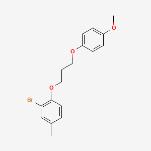 molecular formula C17H19BrO3 B4980366 2-bromo-1-[3-(4-methoxyphenoxy)propoxy]-4-methylbenzene 