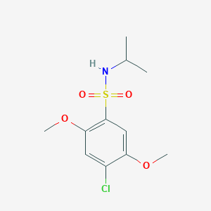 molecular formula C11H16ClNO4S B498040 4-chloro-N-isopropyl-2,5-dimethoxybenzenesulfonamide CAS No. 886123-26-8