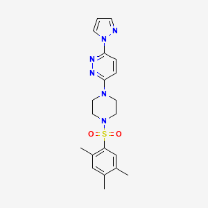 3-(1H-pyrazol-1-yl)-6-{4-[(2,4,5-trimethylphenyl)sulfonyl]-1-piperazinyl}pyridazine