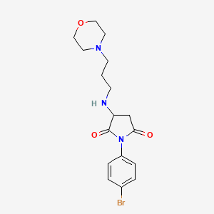 molecular formula C17H22BrN3O3 B4980409 1-(4-bromophenyl)-3-{[3-(4-morpholinyl)propyl]amino}-2,5-pyrrolidinedione 
