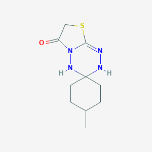 4'-methyl-3,4-dihydrospiro(2H-[1,3]thiazolo[3,2-b][1,2,4,5]tetraazine-3,1'-cyclohexane)-6(7H)-one