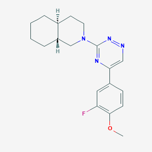 (4aS*,8aR*)-2-[5-(3-fluoro-4-methoxyphenyl)-1,2,4-triazin-3-yl]decahydroisoquinoline