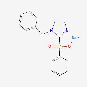 molecular formula C16H14N2NaO2P B4980433 sodium (1-benzyl-1H-imidazol-2-yl)phenylphosphinate 