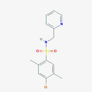 4-bromo-2,5-dimethyl-N-(2-pyridinylmethyl)benzenesulfonamide