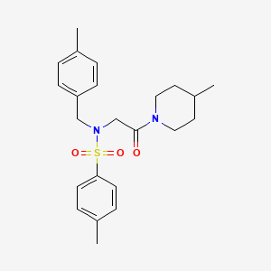 molecular formula C23H30N2O3S B4980464 4-methyl-N-(4-methylbenzyl)-N-[2-(4-methyl-1-piperidinyl)-2-oxoethyl]benzenesulfonamide 