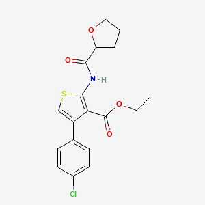 molecular formula C18H18ClNO4S B4980482 ethyl 4-(4-chlorophenyl)-2-[(tetrahydro-2-furanylcarbonyl)amino]-3-thiophenecarboxylate 