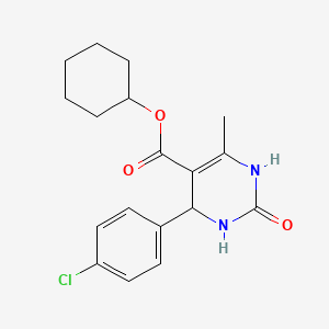 cyclohexyl 4-(4-chlorophenyl)-6-methyl-2-oxo-1,2,3,4-tetrahydro-5-pyrimidinecarboxylate