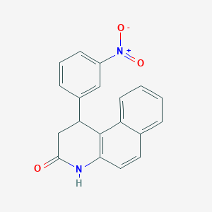 molecular formula C19H14N2O3 B4980507 1-(3-nitrophenyl)-1,4-dihydrobenzo[f]quinolin-3(2H)-one 