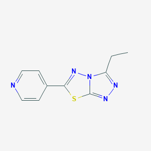 molecular formula C10H9N5S B498051 3-Ethyl-6-pyridin-4-yl[1,2,4]triazolo[3,4-b][1,3,4]thiadiazole 