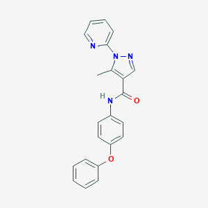 molecular formula C22H18N4O2 B498052 5-methyl-N-(4-phenoxyphenyl)-1-(2-pyridinyl)-1H-pyrazole-4-carboxamide 