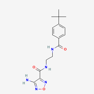 molecular formula C16H21N5O3 B4980540 4-amino-N-{2-[(4-tert-butylbenzoyl)amino]ethyl}-1,2,5-oxadiazole-3-carboxamide 