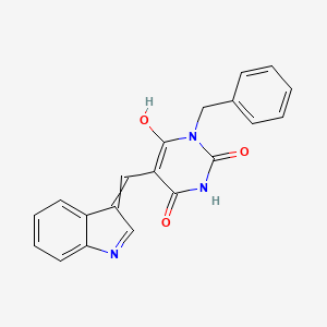 1-benzyl-5-(1H-indol-3-ylmethylene)-2,4,6(1H,3H,5H)-pyrimidinetrione
