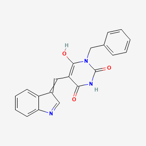 molecular formula C20H15N3O3 B4980553 1-benzyl-5-(1H-indol-3-ylmethylene)-2,4,6(1H,3H,5H)-pyrimidinetrione 