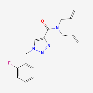 molecular formula C16H17FN4O B4980556 N,N-diallyl-1-(2-fluorobenzyl)-1H-1,2,3-triazole-4-carboxamide 