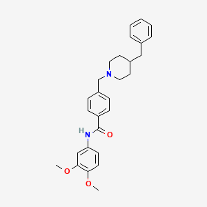 4-[(4-benzyl-1-piperidinyl)methyl]-N-(3,4-dimethoxyphenyl)benzamide