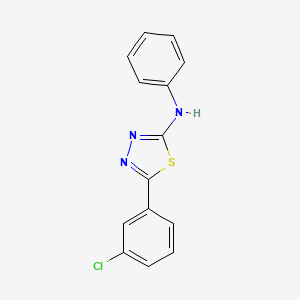 molecular formula C14H10ClN3S B4980572 5-(3-氯苯基)-N-苯基-1,3,4-噻二唑-2-胺 