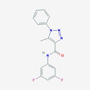 molecular formula C16H12F2N4O B498058 N-(3,5-difluorophenyl)-5-methyl-1-phenyl-1H-1,2,3-triazole-4-carboxamide 