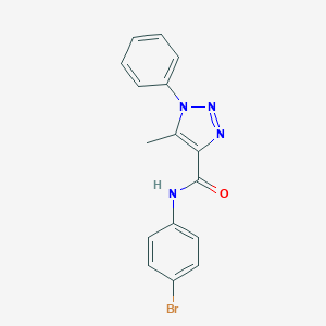 molecular formula C16H13BrN4O B498060 N-(4-bromophenyl)-5-methyl-1-phenyl-1H-1,2,3-triazole-4-carboxamide CAS No. 866846-56-2