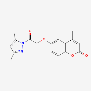 6-[2-(3,5-dimethyl-1H-pyrazol-1-yl)-2-oxoethoxy]-4-methyl-2H-chromen-2-one