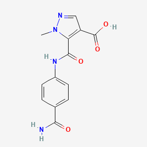 5-({[4-(aminocarbonyl)phenyl]amino}carbonyl)-1-methyl-1H-pyrazole-4-carboxylic acid