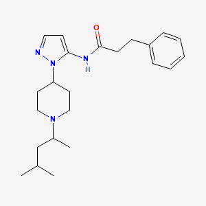 N-{1-[1-(1,3-dimethylbutyl)-4-piperidinyl]-1H-pyrazol-5-yl}-3-phenylpropanamide